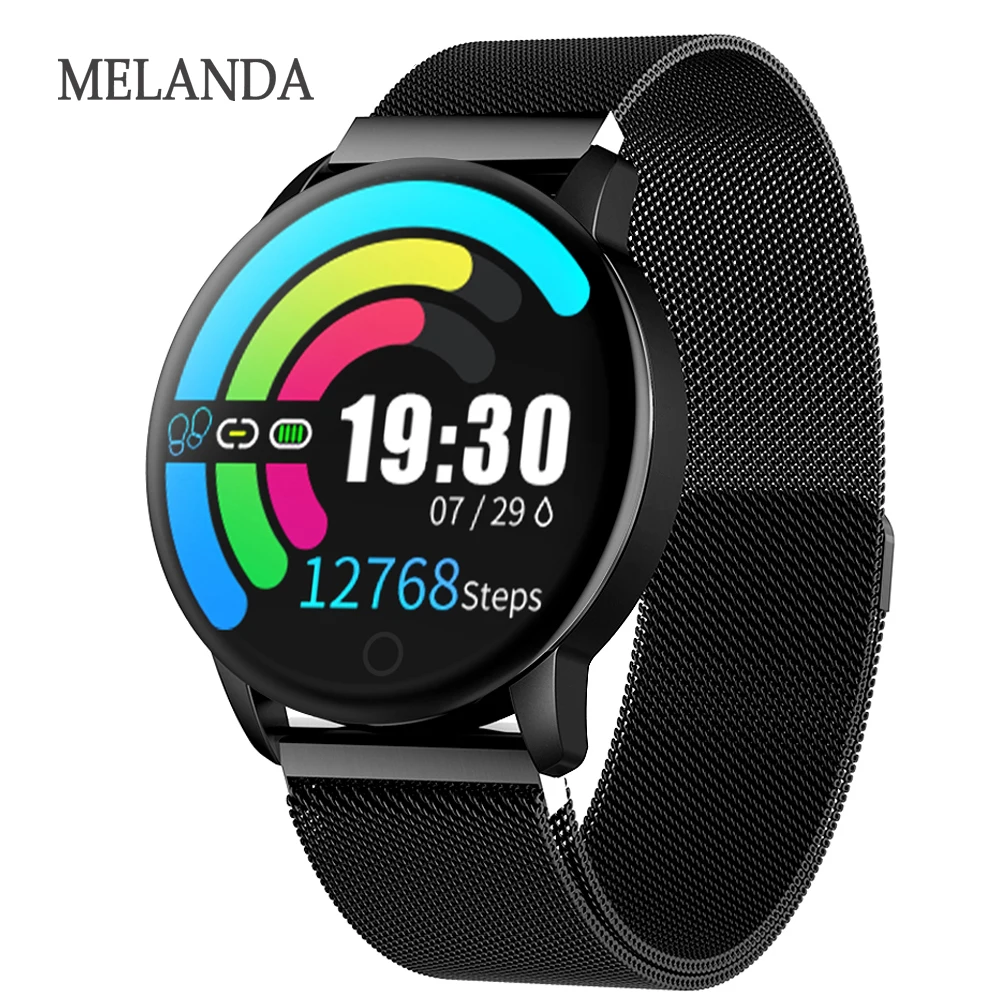 MELANDA новые умные часы мужские водонепроницаемые Reloj Inteligente Smartwatch женские умные часы с измерением давления Мужские t фитнес-браслет