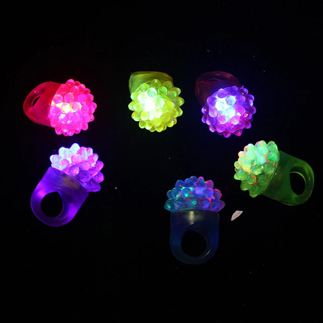 Light Up LED Bubble Finger Rings - LED Jelly Rings