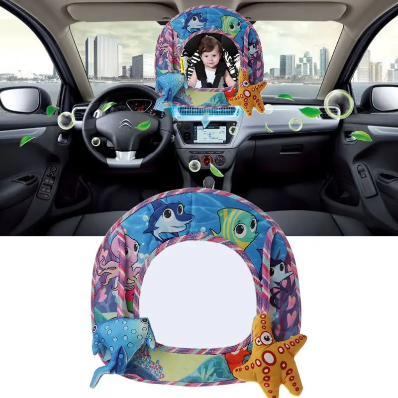Детское зеркало заднего вида, безопасное автомобильное заднее сиденье, детское зеркало с легким обзором, регулируемое, полезное, милое, младенческое, для детей, малышей, Chi
