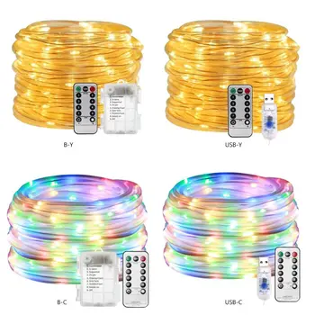 

Flexible LED Neon Light Strip Remote Control 8 Modes Multi Color Changing