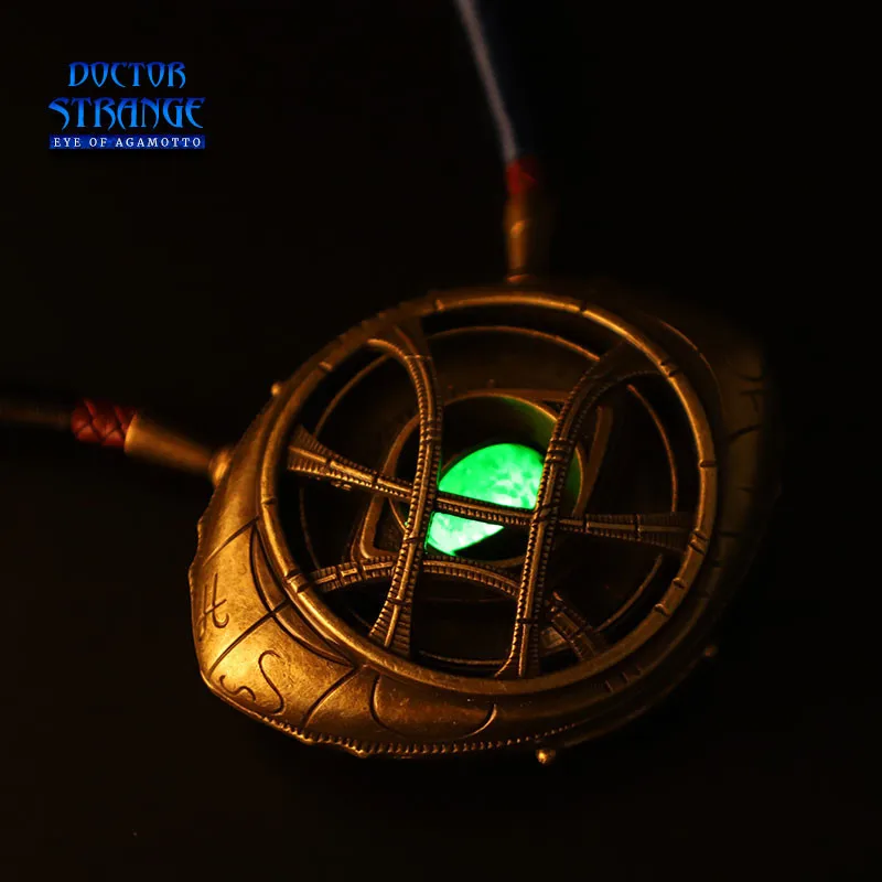 Мстители 4 Мстители Endgame Dr. stranna Eye Of Agamotto реквизит амулет серебристое ожерелье кулон 1:1 модель игрушки коллекционная