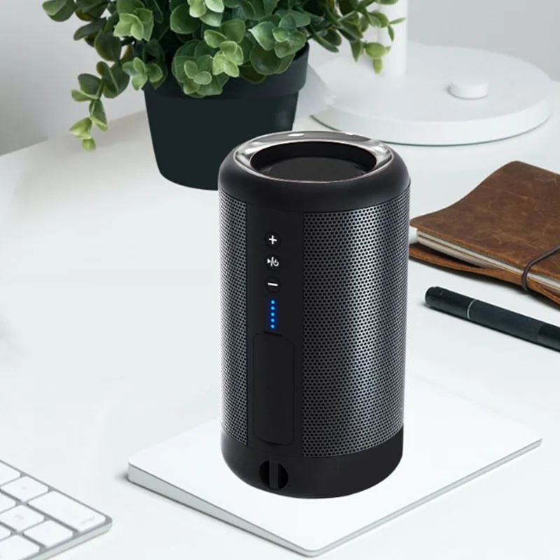 Беспроводная bluetooth-колонка портативные мини-колонки Водонепроницаемый Спорт на открытом воздухе Громкий динамик для телефона компьютера с AUX слот USB TF - Цвет: BLACK