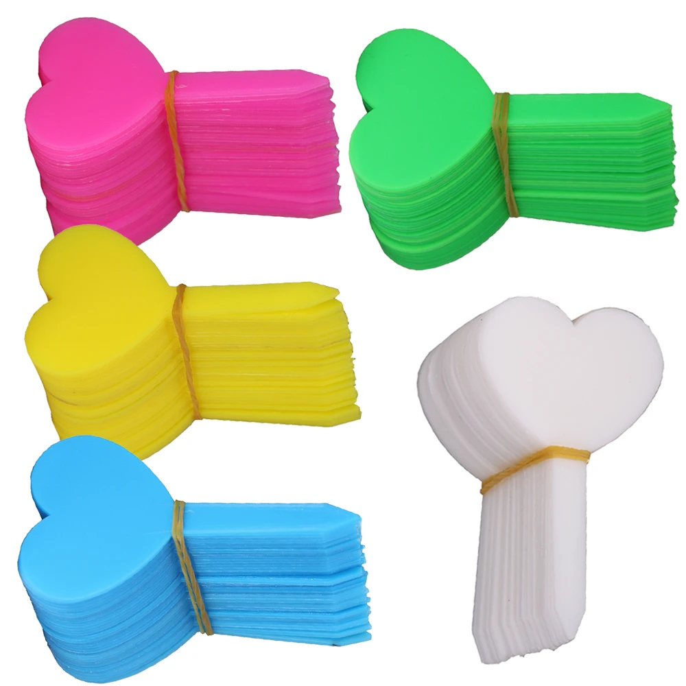 20/50/80pcs Plant Label Heart-shaped Waterproof Thickened Labels Can Be Written And Reusable Garden Potted Distinguishing Mark