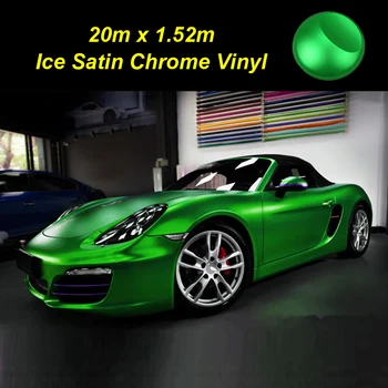 

20m Green BM Plating Matte Ice Satin Vinyl Film Warpping Motorcycle Car Stickers Waterproof Automobiles Bubble Air Free
