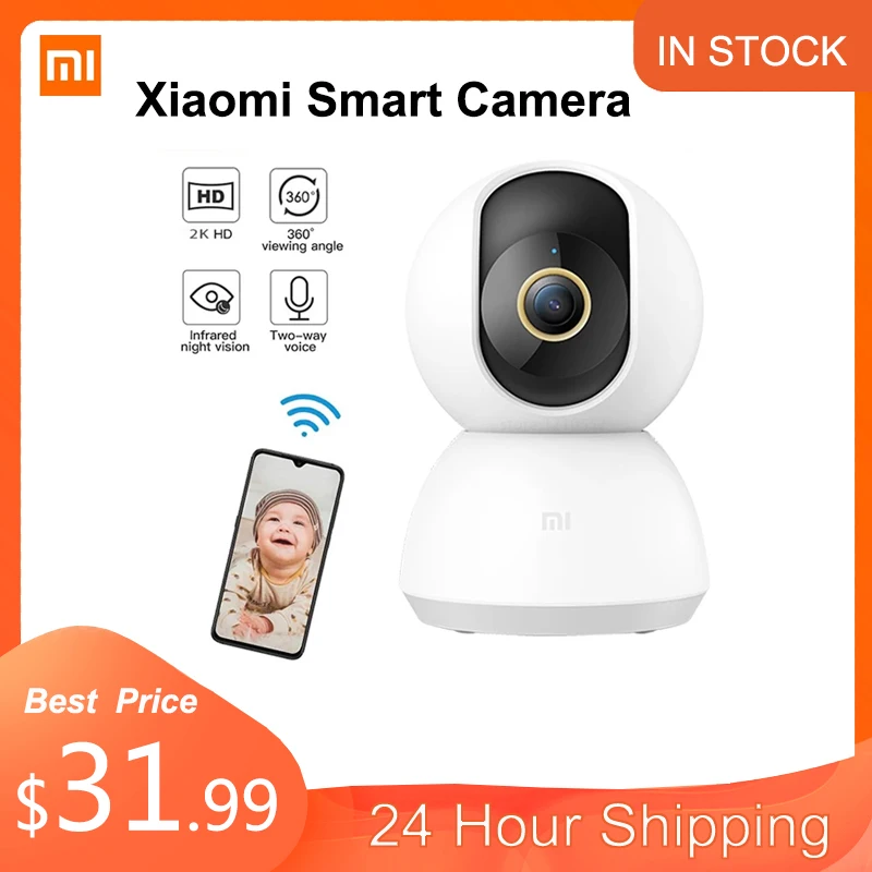 Xiaomi-cámara inteligente 2K HD F1.4, gran apertura, ángulo de visión de 360 grados, WIFI, infrarrojos, visión nocturna, para bebés