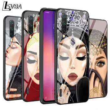 

Arabic Hijab Girl Queen for Xiaomi Mi Note 10 9T CC9 Pro 9 SE 8 A3 A2 A1 Lite Play Mix 3 Super Bright Black Phone Case