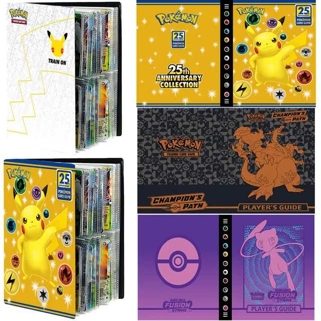 240Pcs Pokemon 25Th Anniversary Celebration Card Album Book Vmax Game Card Holder Binder Anime Game Card Collection Toys Gift 1