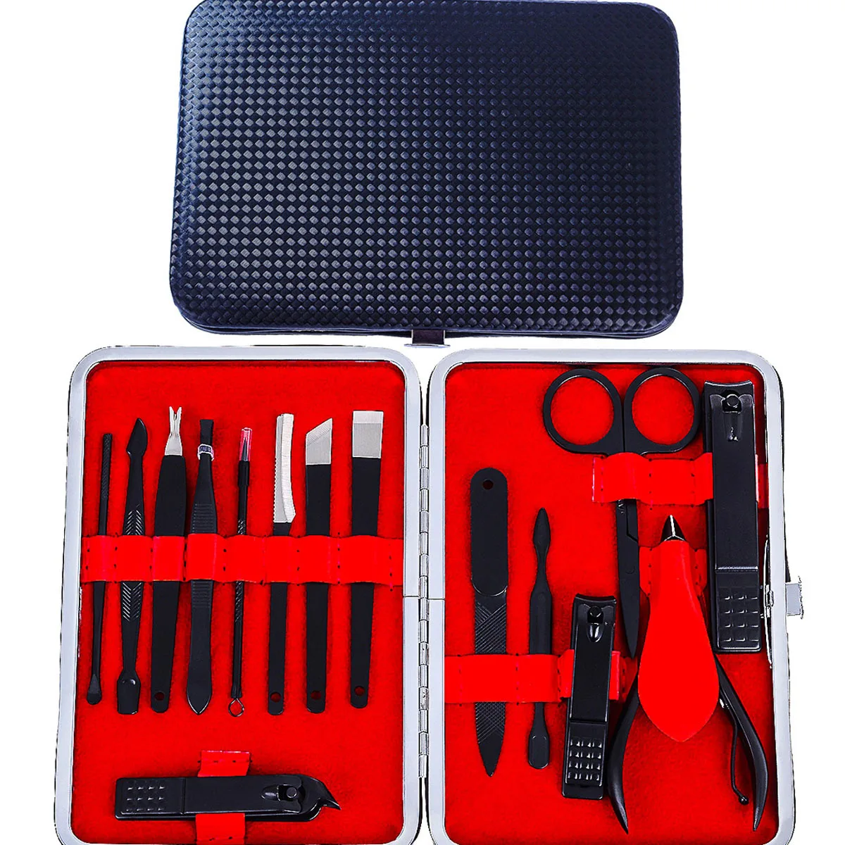 

Jin li Nail Clippers Set Black And White with Pattern Woven Pattern Manicure Tools Pedicure Manicure Nail Scissor Set H-15