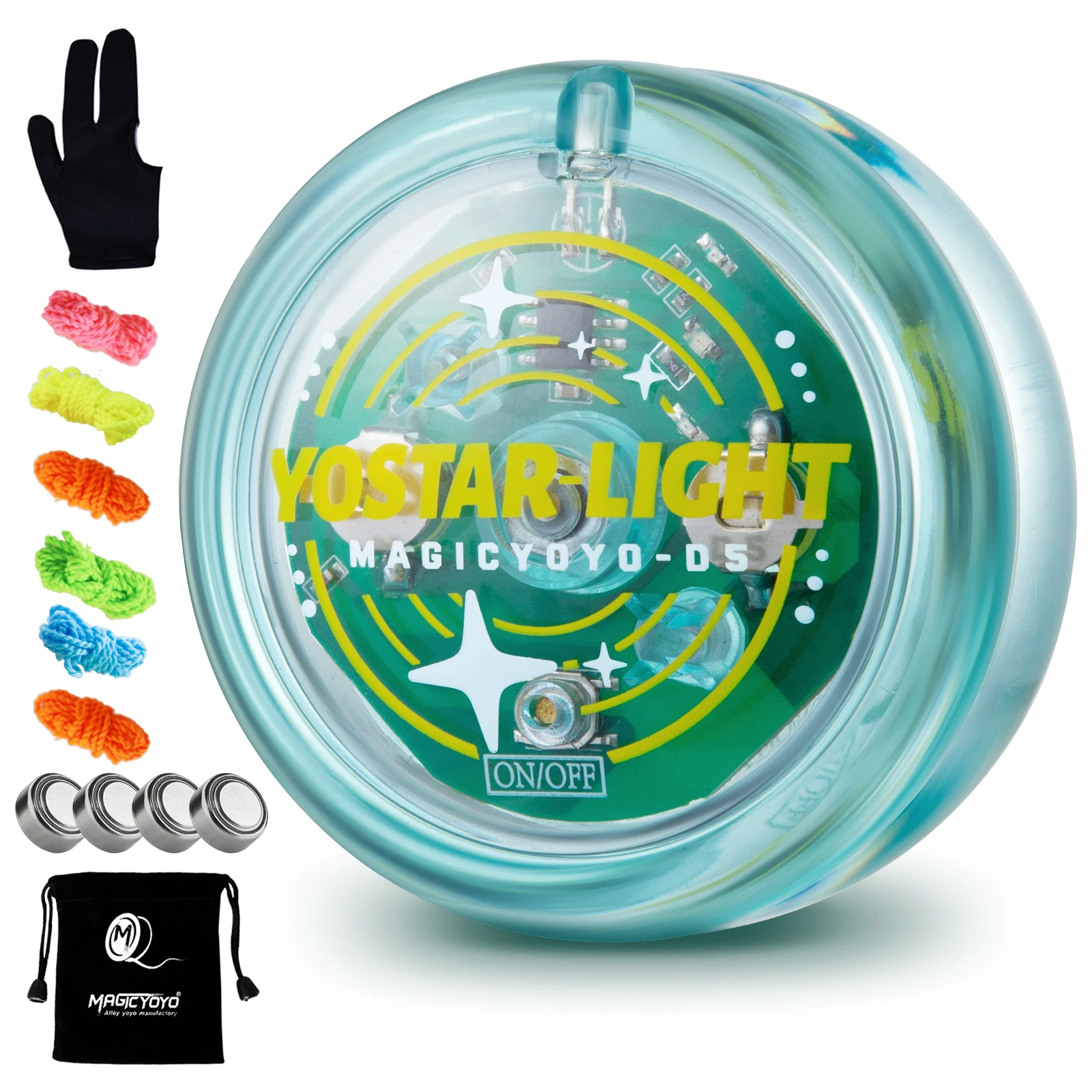 MAGICYOYO D5 LED Light Up Yoyo Responsive Yoyo For Beginners Professional Yo Yo For Kids Easy To,yoyo ball