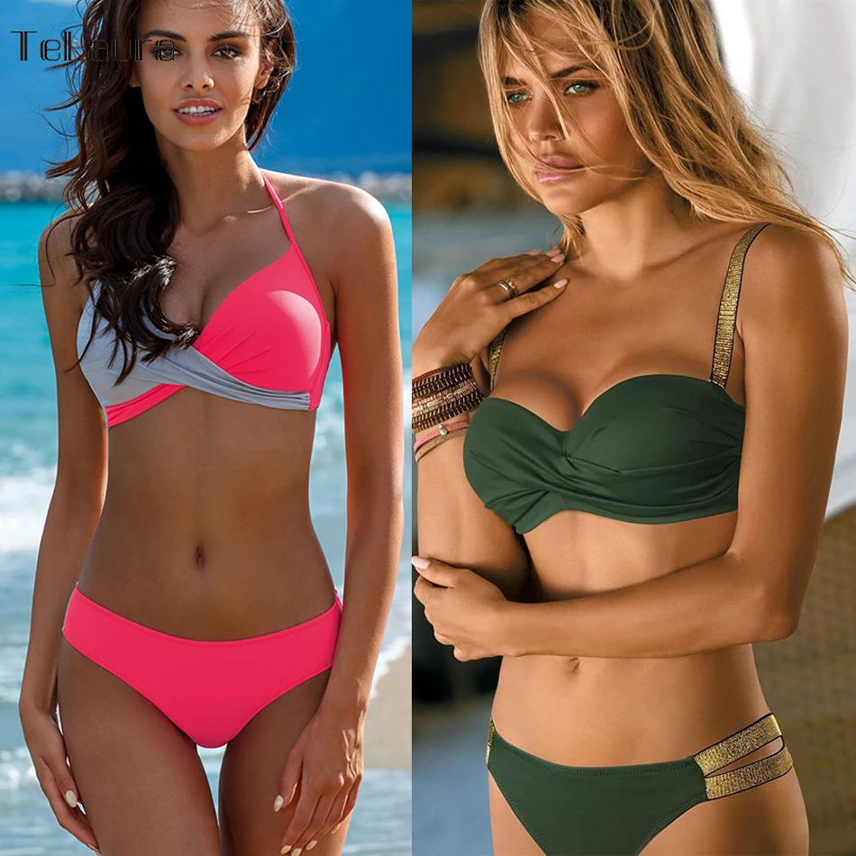 2020 сексуальные купальники бикини женский купальник пуш ап купальный костюм