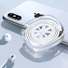 Присоска настольная настенная подставка для мобильного телефона USB кабель Органайзер намотка для наушников провод шнур управление протектор 5*5 см