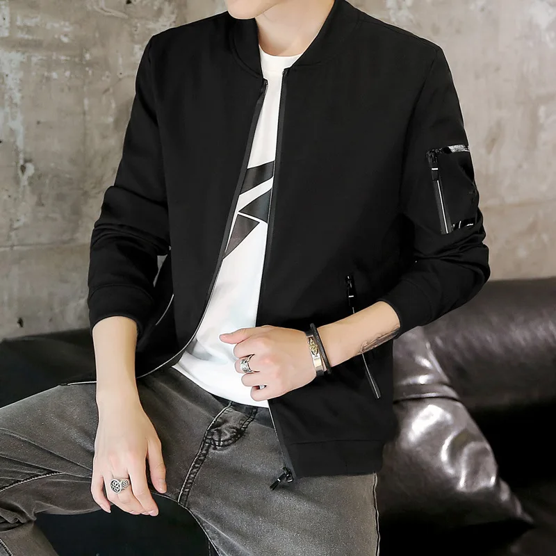 

Large Size Coat Men's Spring And Autumn New Style Korean-style Sports Casual Tops MEN'S Wear Collarless Slim Fit MEN'S Jacket