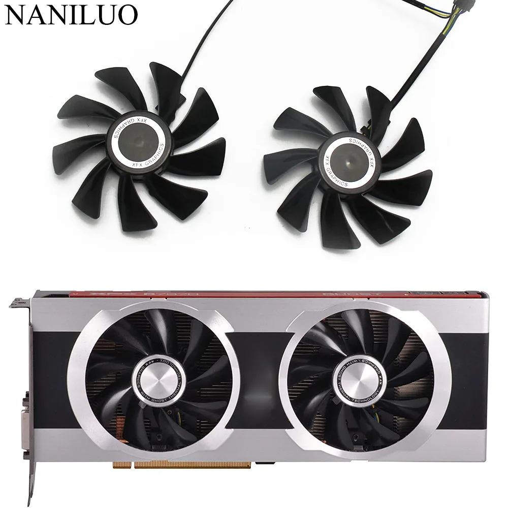 Для Sapphire XFX FX-797A/G XFX HD7950 HD7970 Vapor-X GHz Edition видеокарта вентилятор охлаждения FD9015U12S DC12V 0.55A