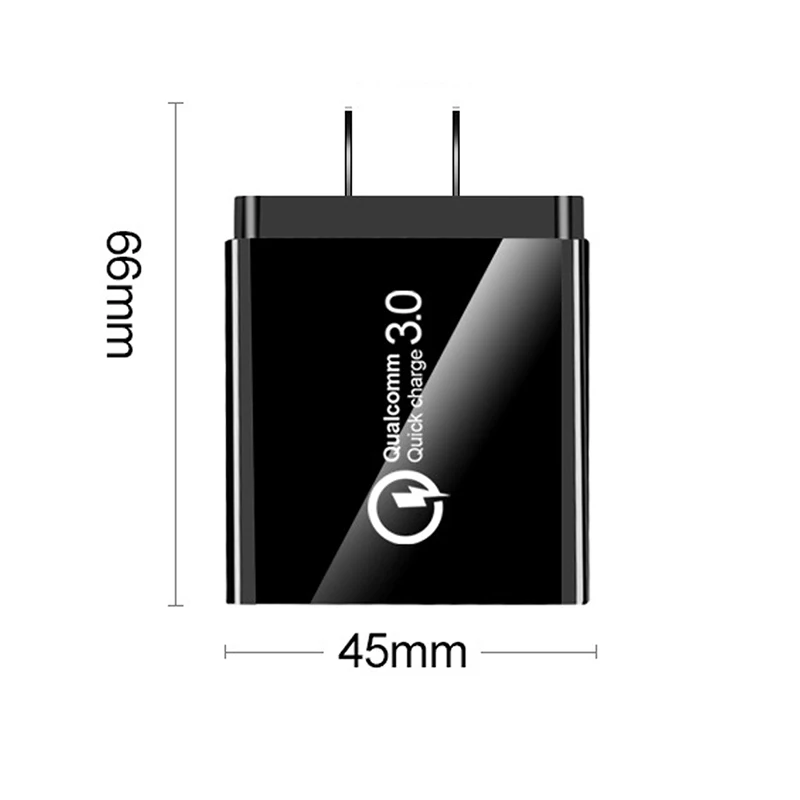 USB зарядное устройство для телефона Qualcomm Quick Charge 3,0 18 Вт Быстрое USB зарядное устройство для путешествий настенное зарядное устройство адаптер для IPhone для samsung для Xiaomi - Тип штекера: США
