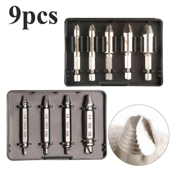 

9pc Extractor Remover Broken Damage Stripped Screw Repair Bolt Drill Bits HSS Replacment Tool Parts High Quality
