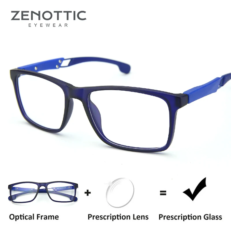 Очки ZENOTTIC мужские для близорукости спортивные по рецепту с Anti Blue Ray покрытием