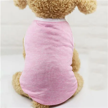 PINK Жилет для маленьких собак; футболка; летняя одежда для собак; симпатичная одежда; костюм без рукавов; унисекс; одежда для щенков; рубашки;# B5 - Цвет: PINK