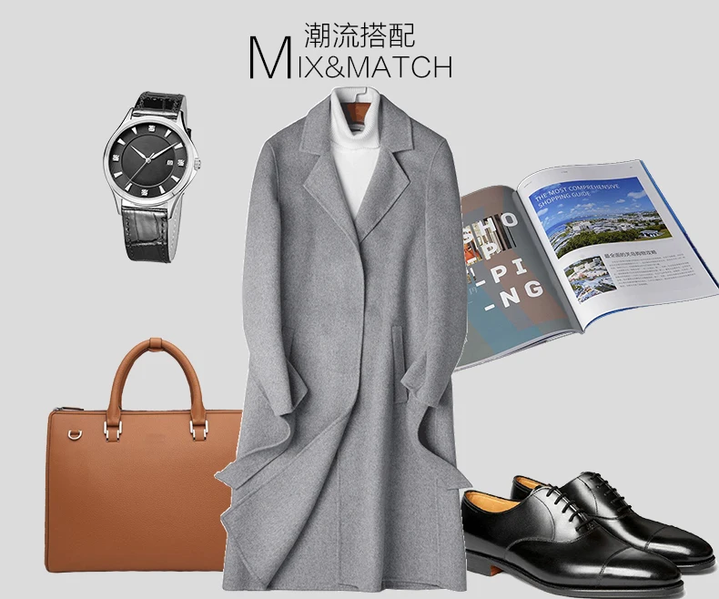 Tcyeek New Brand Jacket Winter Wool Coat Men Casaco Korean Fashion Warm Long Woolen Coat Autumn Streetwear Cloth Hiver 8809