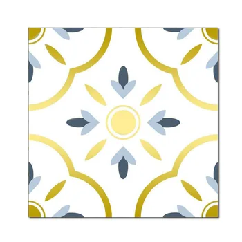 

10 Pcs 20x20cm Geometric Tiles Pattern Wall Stickers Bathroom Kitchen Home Decor Metal Flower Marble Tile Anti-slip Stickers
