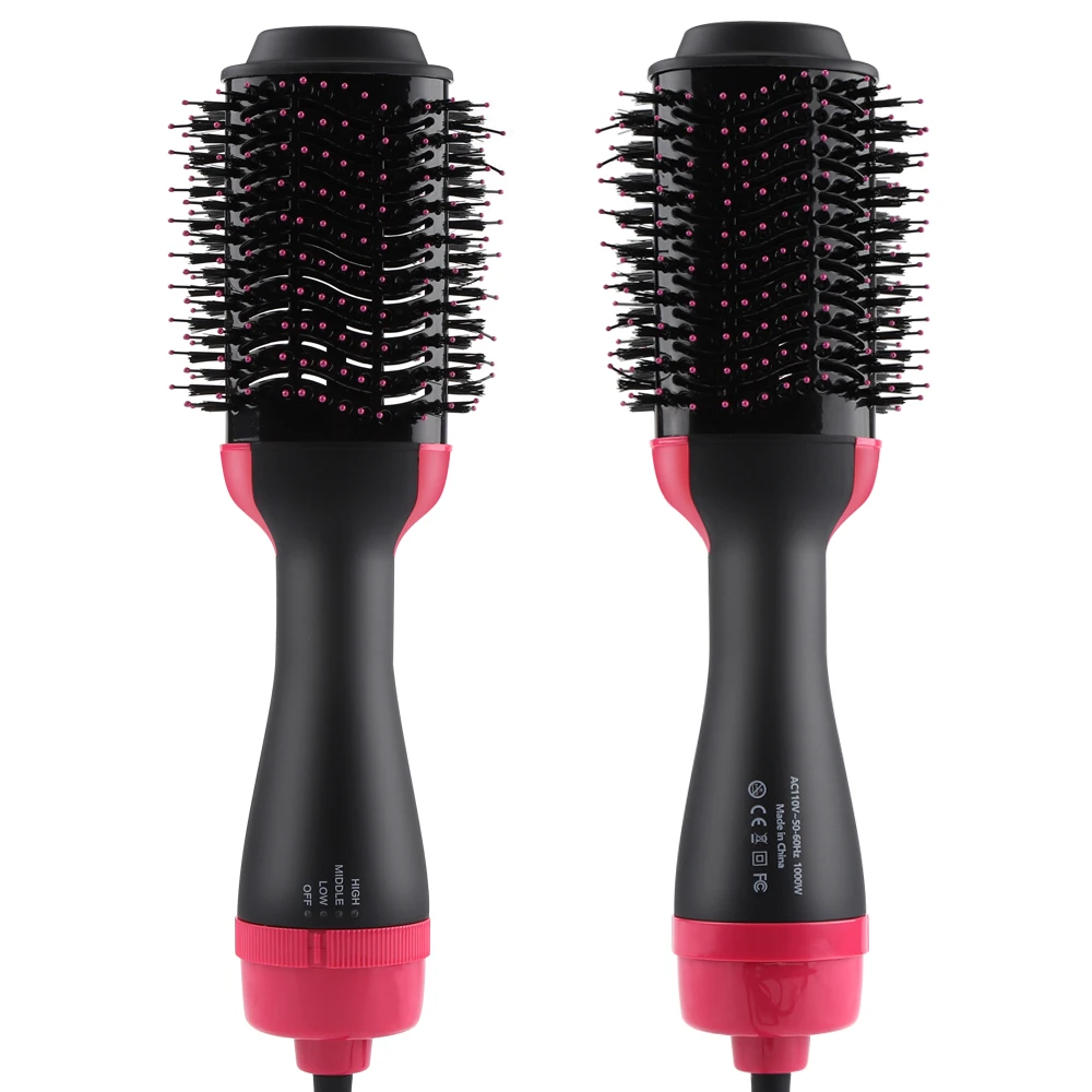 

One Step Hair Dryer Salon Hot Air Paddle Styling Brush Negative Ion Generator Hair Straightener Curler Comb Hair Tools Dropship