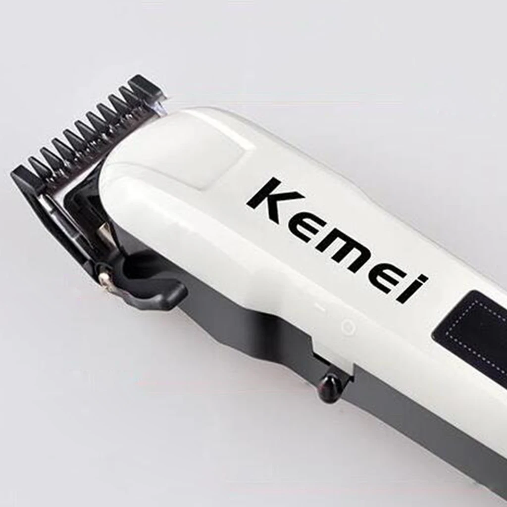 Kemei KM-809A Men's Electric LCD Hair Clipper Professional Rechargeable Trimmer Haircut Machine Barber Shop Shaver EU Plug HOT