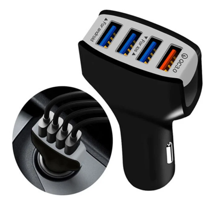 USB быстрое автомобильное зарядное устройство для телефона Быстрая зарядка контроль качества 3,0 для зарядного устройства адаптер для зарядки телефона