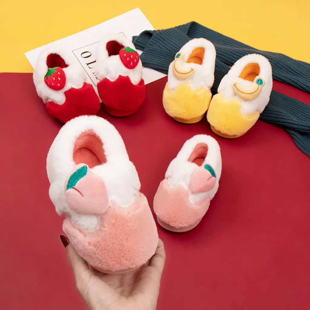 Детская Хлопковая обувь; детские домашние тапочки; обувь для маленьких мальчиков и девочек; теплые домашние тапочки с милыми животными