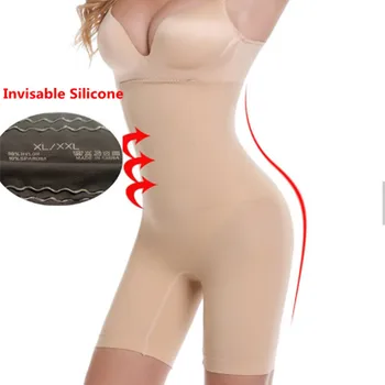 

Nahtlose Frauen Hohe Taille Abnehmen Bauch-steuer Knickers Pant Shapewear Unterwäsche Körper Former Hosen Mit Invisable Silikon