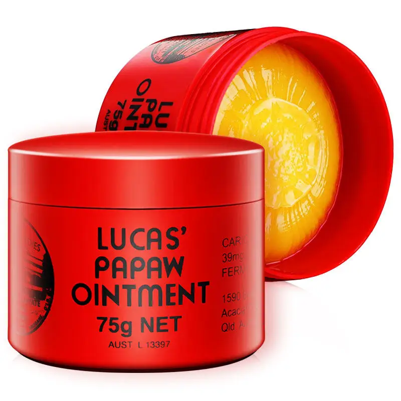 3pcs 75g Au Lucas Papaw Ointment Rash Cream Lip Balm Wound Skin Care Papaya  Skin Repair Cream Lucas Oil Body Care Face Care - Day Creams & Moisturizers  - AliExpress