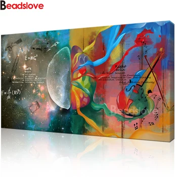 

Abstract Left and Right Brain 5d Diamond Painting Round Drill large Diy Diamond Embroidery Cross Stitch Kit mosaic diamond art