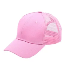 Женские летние кепки с застежкой сзади, блестящие бейсболки с хвостиком, сетчатые повседневные регулируемые кепки для улицы