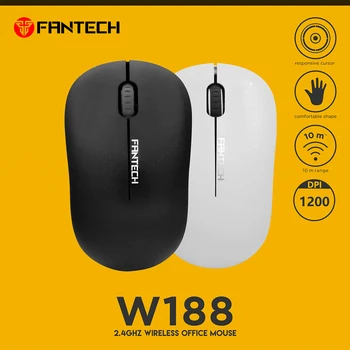 

FANTECH W188 2.4G Wireless Mouse 3 Buttons Office Mouse Mice 10M WiFi Range high Quality Computer Mouse 5 Million times Key Life