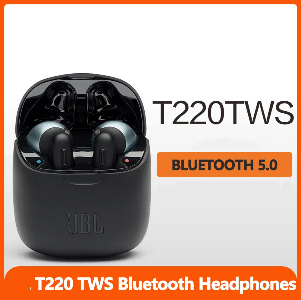 JBL T220 tws настоящая Беспроводная Bluetooth-гарнитура 5 0 бинауральные полувкладыши для