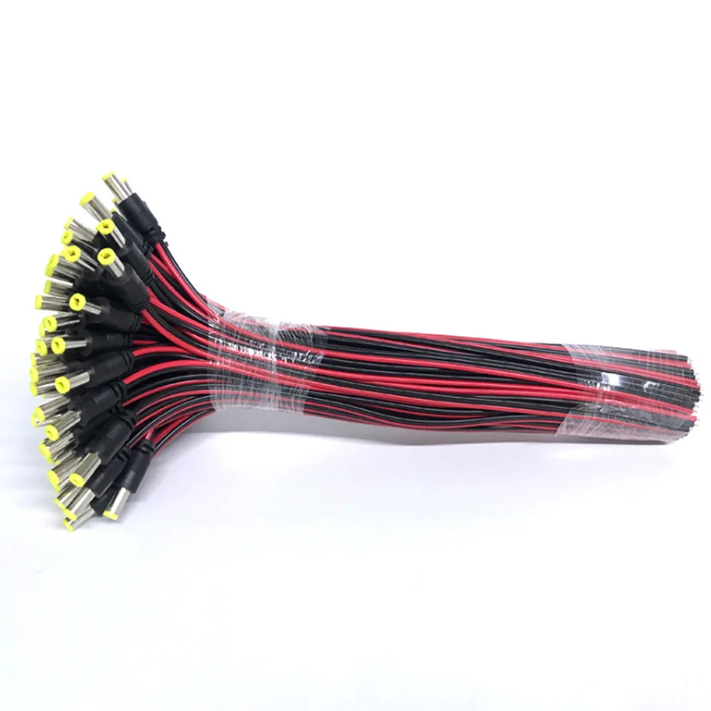 

5.5x2.1mm DC Power Pigtail Cable Connector 27CM 12V 5A DC Power Male Plug & Female Jack Cable Adapter for CCTV Security Camera