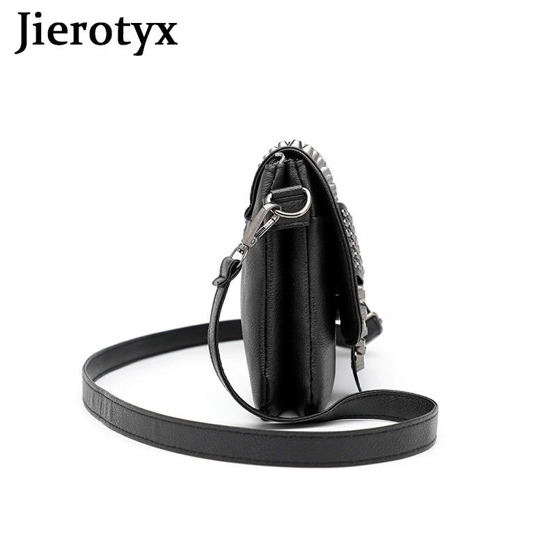 Acquista Jierotyx Borsa tote con teschio in stile gotico per donna Borsa Boston con decorazione borchiata Steampunk Borsa a tracolla alla moda con manico superiore grande in Italia a partire da 21