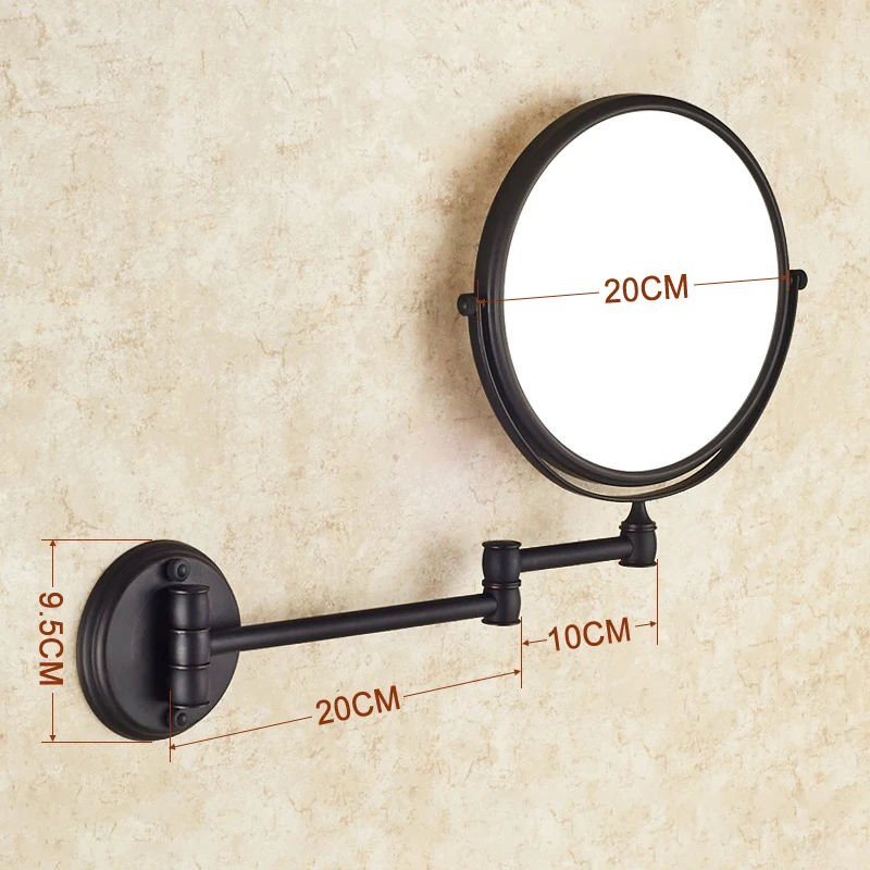 Bathroom Accessories Makeup Mirror Bath Mirror Antique Bronze Wall Mounted Magnifier Bathroom Mirrors Hardware-80290