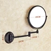 Bathroom Accessories Makeup Mirror Bath Mirror Antique Bronze Wall Mounted Magnifier Bathroom Mirrors Bathroom Hardware-80290 2