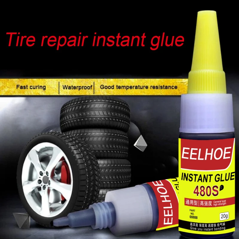 480S Car Tire RepairGlue Black Adhesives Sealers Super Caulk Auto