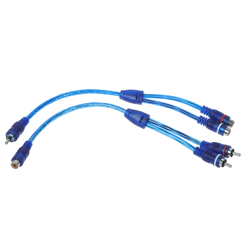 Car MP3 Audio Cable Car Stereo Accessories RCA Y Splitter Cable Adapter Cord Converter for Car AUX Amplifier