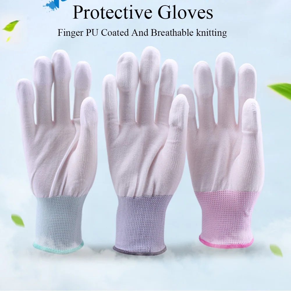 1 пара антистатические перчатки электронные рабочие с полиуретановым покрытием