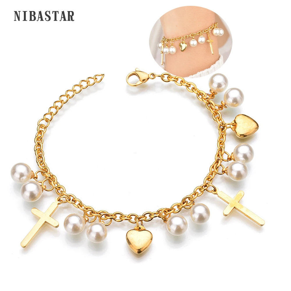 Pulseras Retro de acero para mujer, fabricantes de joyas con incrustaciones de perlas, de bajo coste, venta mayor - AliExpress Joyería y accesorios