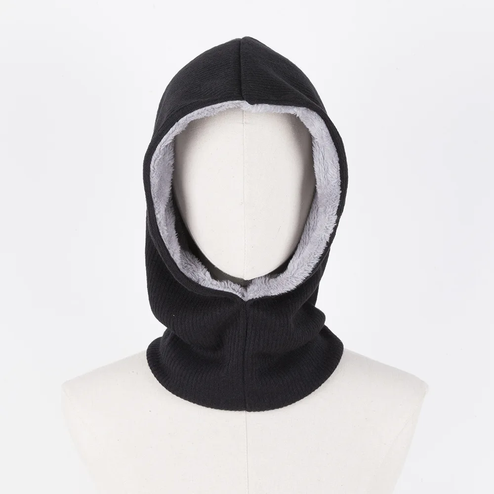 AA10320 Black Осенняя и зимняя новая верхняя маска для лица с капюшоном, теплая полиэфирная флисовая термо для занятий спортом на открытом воздухе - Цвет: AA10320 Black