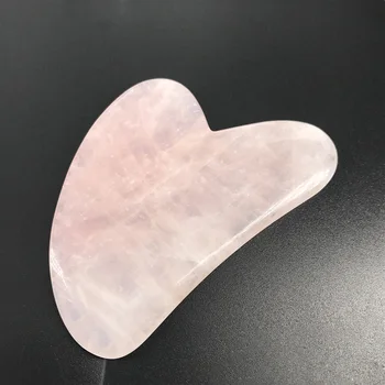 

Rose Quartz Jade Gouache Scraper Board Natural Gua Sha Scraper Gouache Stone Tools For Personal Health Care
