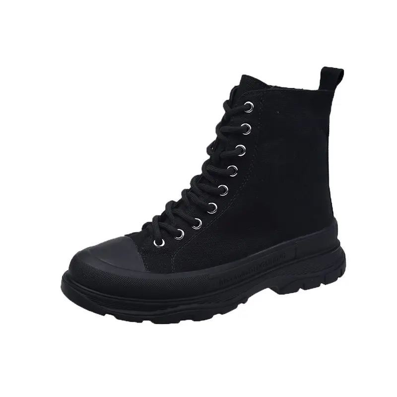 womens shoes High-top canvas shoes women tooling boots women 2020 new all-match casual old shoes women platform shoes