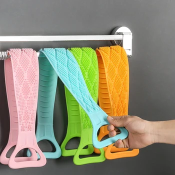 

Silicone Brushes Bath Towels Rubbing Back Mud Peeling Body Medical Massage Shower Magic Brush Flexible Scrubber Skin Clean Tool