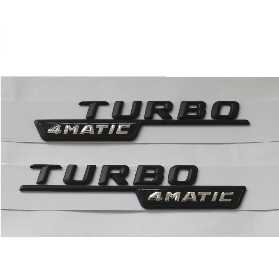 Черный Для TURBO 4MATIC буквы эмблемы значки-эмблемы для Mercedes AMG | Автомобили и