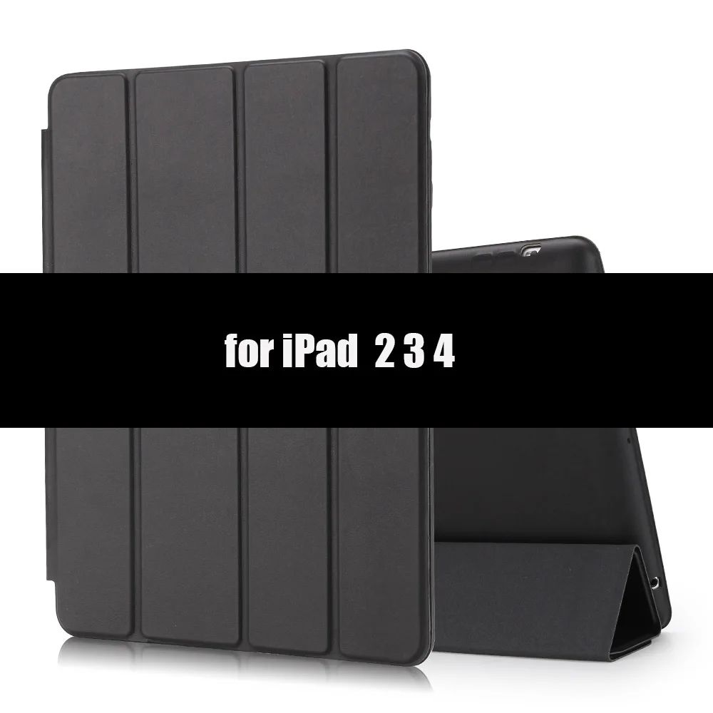 Pu кожаный чехол для ipad 9,7 air 1 2 5th 6th Generation, Aiyopeen Магнитный Флип смарт-чехол для ipad 4 3 2 Чехол - Цвет: Black-A