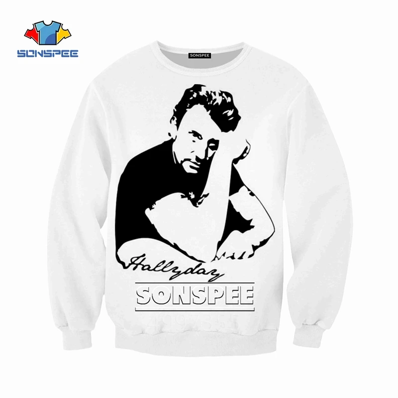 11 SONSPEE Johnny Hallyday Harajuku/Детские толстовки с 3D принтом детская одежда для мальчиков и девочек-подростков Топы, пуловер с длинными рукавами SW125 - Цвет: 11