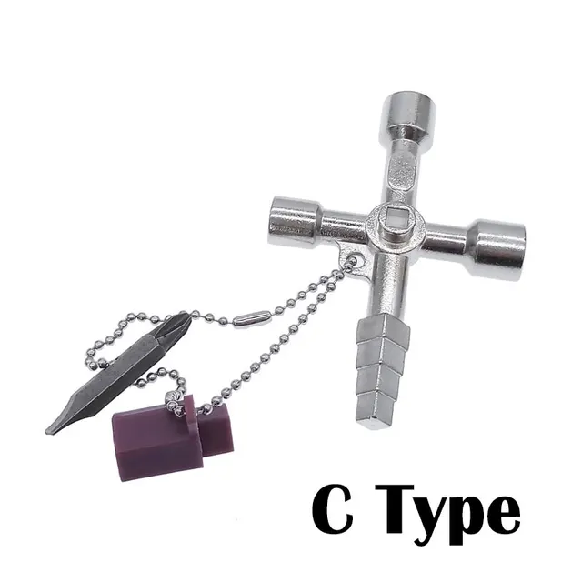 Cross Multi function Key Universal electrical keys Triangle