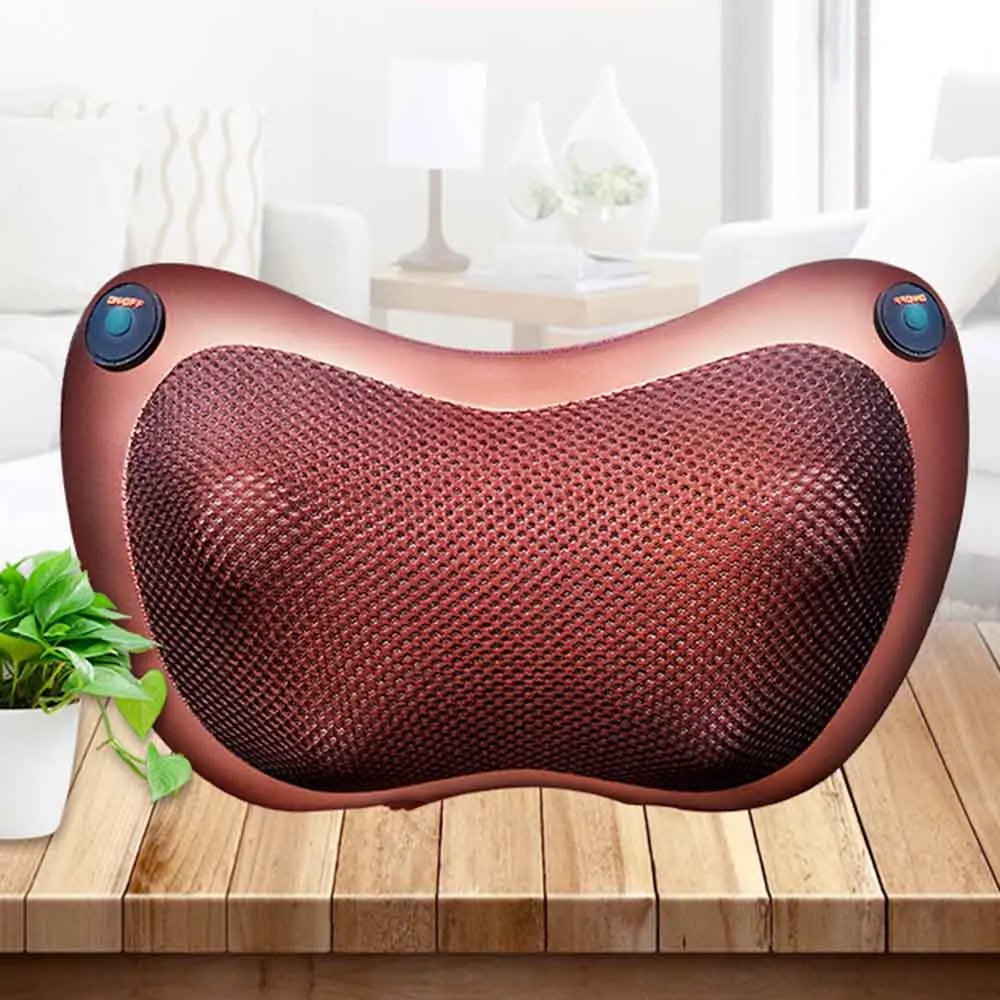 Relaxation Massage Pillow Car And Home  Electric Massager Shoulder Neck Infrared Heating Massage Relaxation Body Massageador